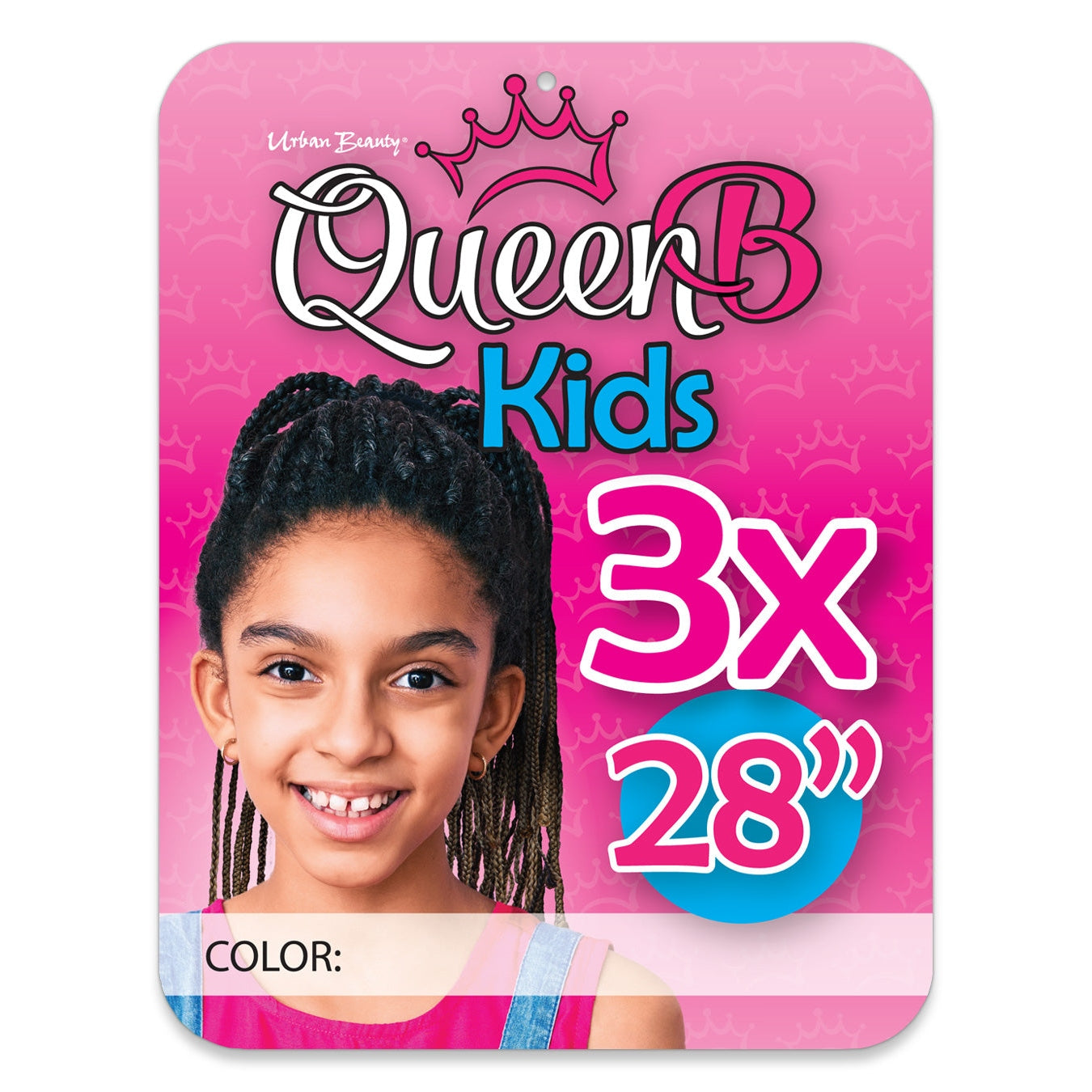 Urban Beauty Queen B Braids Synthetic Pre-Stretched 28 Inch Color 1B